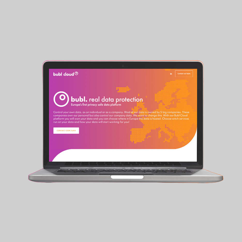 Bubl Cloud website mockup